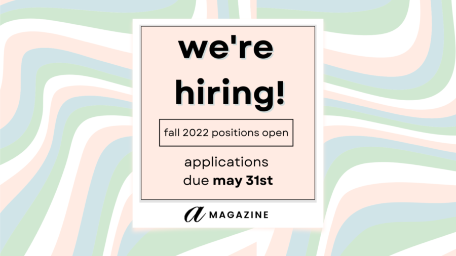 were hiring! fall 2022 applications now open